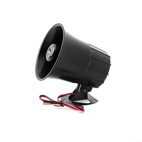 Pumixiy Einstellbarer Winkel Sirene Alarm 110dB für Sicherheits- und Sicherheitssysteme, IP65 Wasserdicht Außenalarm Lautsprecher, Mikroprozessorgesteuerte Sicherheit für (A)