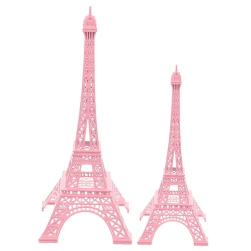 LIFKOME 2個 エッフェル塔模型 粉色 合製 建築モデル ホームデコレーション 卓上飾り 家 ホテル レストラン用 おしゃれな置物 贈り物にも