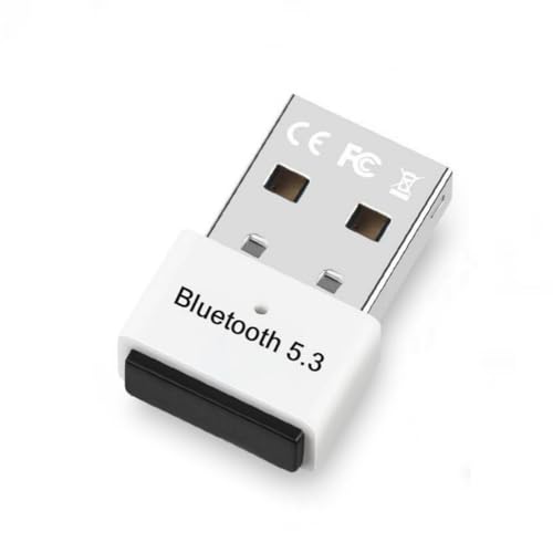 Lonnalee Adaptador Bluetooth 5.3 para PC Windows 7/8.1/10/11,Mini USB Bluetooth Transmisor & Receptor，Plug & Play para Ordenador, Portatil, Ratón, Teclado, Altavoz