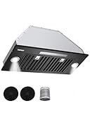 VEVOR Range Hood Insert, 30 Inch Built-in Kitchen Vent Hood, 800CFM Steel Stove Hood, with Gesture & Touch Control, LED Light, Baffle Filters, 4-Speed Exhaust Fan, Ducted/Ductless Convertible