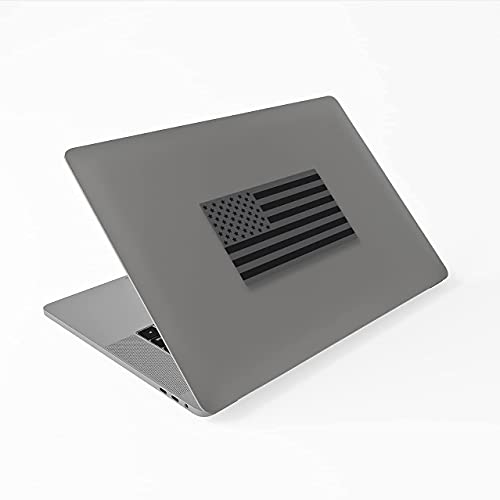 Skull Society Gray American Flag - 7 Inch Patriotic All Weather Decal Sticker For Cars, Trucks, Motorcycles, Boats & Laptops - Sticks To All Flat Surfaces Including Car Windows (1-Pack) #TOP6