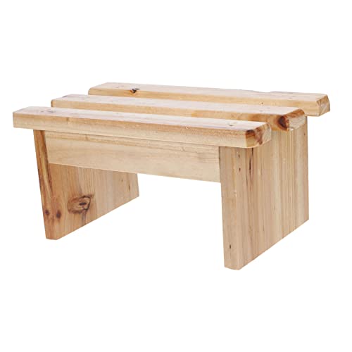 VALICLUD 滑り止め木製フットスツール 家庭用リラックス用サウナフットレスト ステップスツール 高耐荷重 お風呂やサウナに 脚置きとしても使用可能