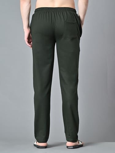 Image of FITINC Regular Fit Cotton Lower Trackpant for Men with Zipper Pockets