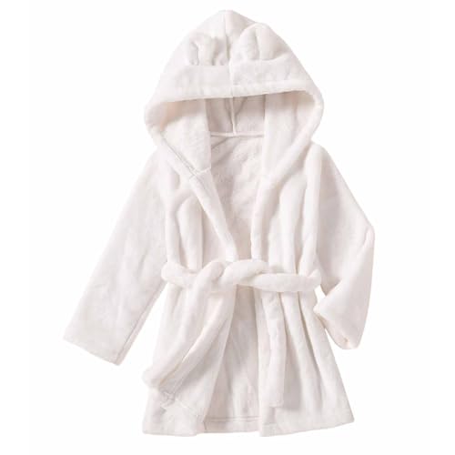 Toddler Unisex Baby R𝐨be Hooded Fleece Bathr𝐨be and Towel for Kids Boys Girls Plush Flannel Bathr𝐨be Warm Winter