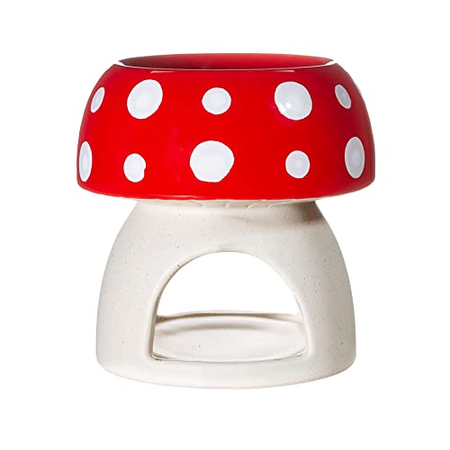 Brûleur à huile champignon rouge diffuseur céramique contre mauvaises odeurs - 2