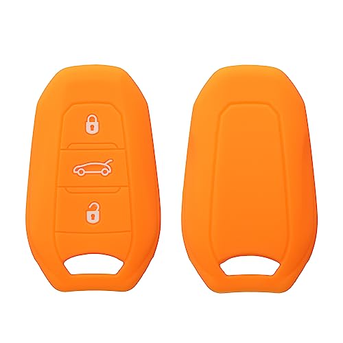 kwmobile Key Cover Compatible with Peugeot Citroen 3 Button Car Key Smart Key (only Keyless Go)