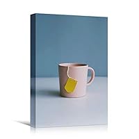 Canvas Wall Art Tea Coffee Drinks Farmhouse/Country Kitchen Multicolor Photography Relax/Calm - 12x18 inches