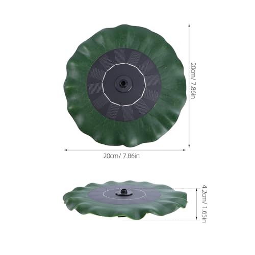 YARNOW Lotus Leaf Shape Solar Fountain, Floating Solar Powered Water Fountain for Bird Bath, Garden Pool Pond Decoration, Green, 7.87 Inch - Thumbnail 3