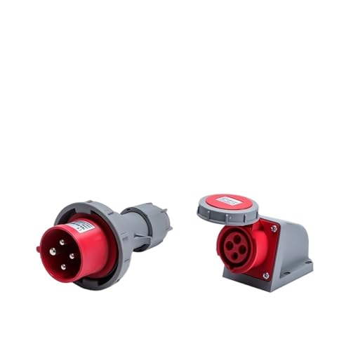 �Y�Ɨp�q��ƃ\�P�b�g�Z�b�g�J�v���[ 16a32a �I�X�ƃ��X�o�b�g�d���R�l�N�^ IP67 �h�� 3/4/5 �R�A(4 core 32A plug surface)