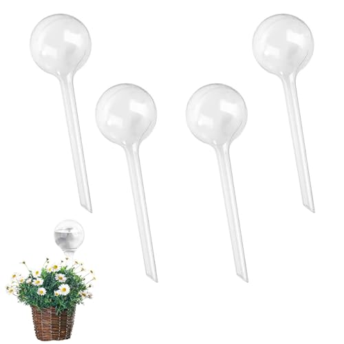 Heting-YQ Lot de 4 Globe d'arrosage Automatique Boules d'Irrigation pour Plante Transparent Distributeur Eau Plantes pour l'Intérieur l'Extérieur