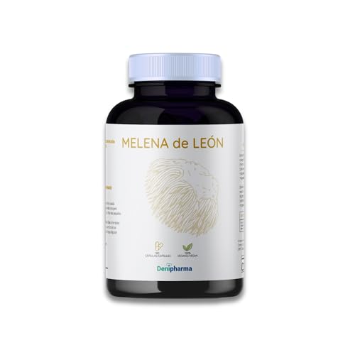 Melena de León - Nootrópico Natural – Mejora Memoria, Enfoque y Claridad Mental – Suplemento para Salud Cognitiva y Sistema Nervioso – 180 cápsulas | DENIPHARMA