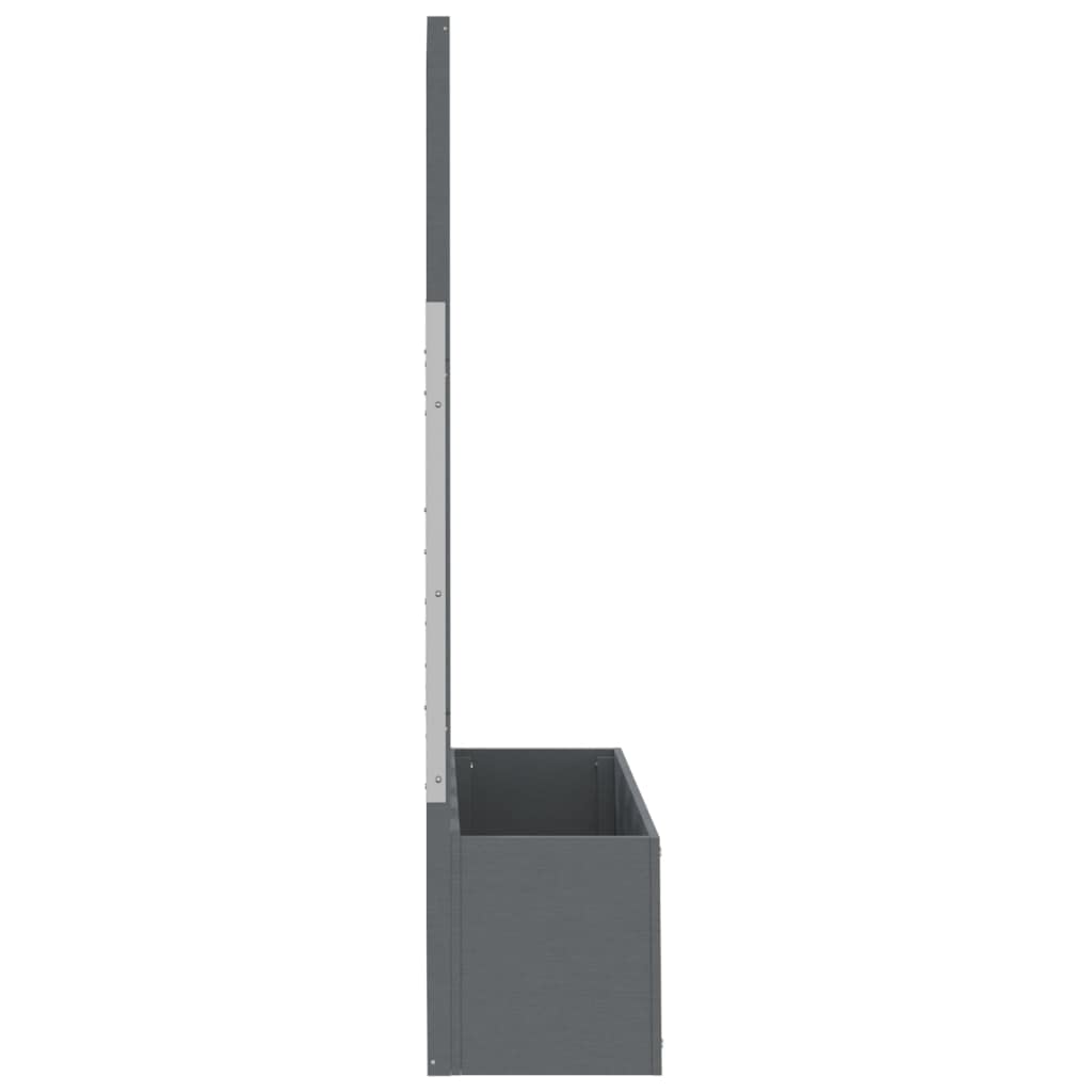 Fioriera con Traliccio in WPC Grigio da Esterno 65x33x135 cm | Vaso con grigliato per piante rampicanti in balcone e terrazzo, ideale per decorare l'orto domestico.
