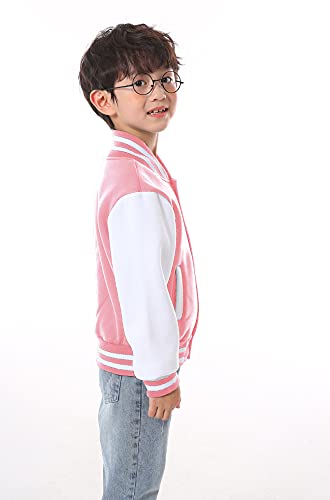 BAICAIYU Kids Varsity Baseball Jackets Boys and Girls Fit Varsity Jacket Warm Combed Cotton Fleece Coats2