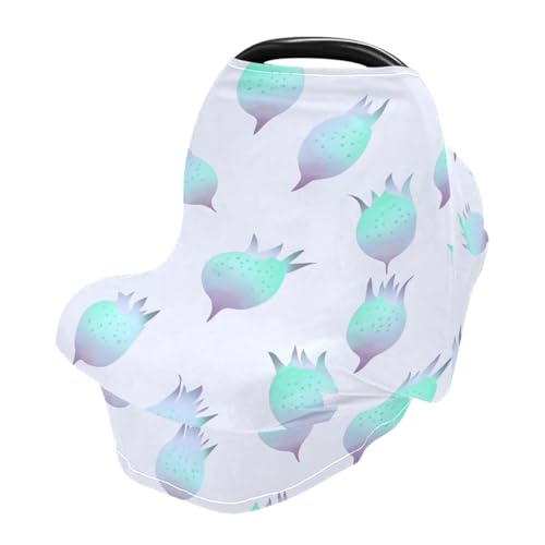 Baby Car Seat Canopy Covers Nursing Cover Stretchy Boys Girls Green Blue Pitaya Carrier Cover Breastfeeding Cover Breathable