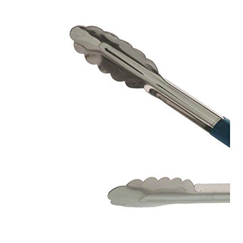 Update International 9" Stainless Steel Kitchen Spring Tongs - Image 4