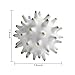 8” White Decorative Balls Sphere Statue for Modern Home Accent Decor Coffee Table Bookshelf Beach Office Living Room, Sea Urchin Spike Ball Decoration, Abstract Sculpture Centerpiece (Resin/Gold Tips)