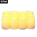 UPBASICN 12 Pieces LED Flameless Battery-operated Votives Candles/Unscented LED Candles/Flameless Candles/Flickering Tealights for Garden wedding,Party,Festival Decorations etc (Batteries Included)
