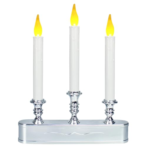 Image of Window Candles Battery Operated with Timer 8 Hours on and 16 Hours Off Led Warm White with Flicker Flame