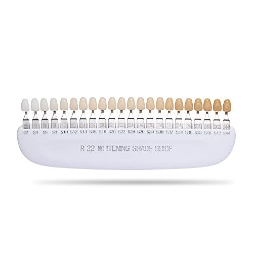 Image of Teeth Whitening Shade Guide Professional 3D R-22 Tooth Whitening Shade Chart with 22 Colors - Tooth Bleaching Shade Chart