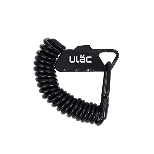 ULAC - Candado de Mosquetón con Combinación de 3 Dígitos PICCADILLY LTD | Hasta 1.000 Combinaciones | Cable de Acero Trenzado | Recubrimiento Plástico | Ligero y Versátil | Mochila, Maleta, Bici