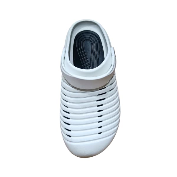 Image of Casual Slingback Clogs for Men with EVA Sole | Lightweight, Breathable Slip-On Footwear | All-Day Comfort for Indoor & Outdoor Use White