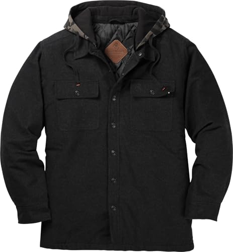 Image of Legendary Whitetails Men's Ccw Hooded Flannel Shirt Jacket Quilted Shacket