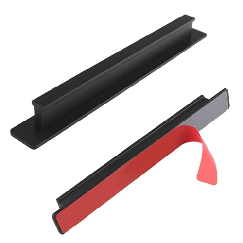 MOROBOR Poignées autocollantes à coller, lot de 2 pièces 210 mm en alliage d'aluminium, poignée poussez-tirez pour porte coulissante, porte de grange, fenêtre, tiroir, armoire, cabinet