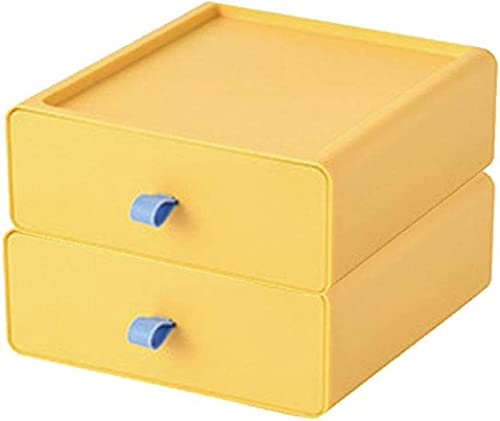 引き出し 収納ケース 収納ボックス 化粧品 小物 ケース ボックス 引出し書類卓 上収納 整理整頓デスク周り レターケース事務用品文房具浅型 (20*20.5*8cm,グリーン)