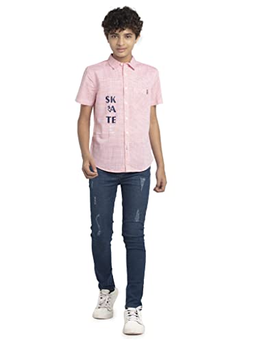 Image of Under Fourteen Only Solid Regular Fit Shirts for Boys