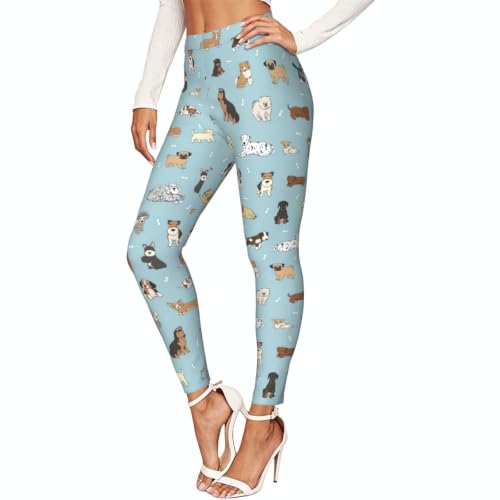 Leggings de yoga elásticos largos con estampado para mujer
