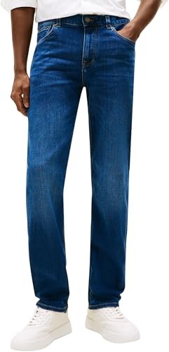 Tommy Hilfiger Herren Jeans Hose Denton Straight Leg mit Stretch Blau (Dark Blue) 36W/32L