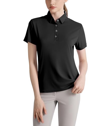 Women's Polo Shirts UPF 50+ Casual Sun Protection Work Quick Dry 4 Buttons Short Sleeve Collared Golf Shirt XS-3XL3