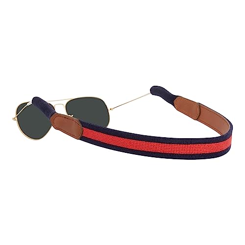 Image of Leather Hand-Stitched Needlepoint Sunglass Strap Retainer