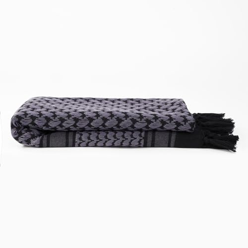 Image of Explore Land Cotton Shemagh Keffiyeh Tactical Desert Scarf Neck Head Wrap with Tassel for Men Women