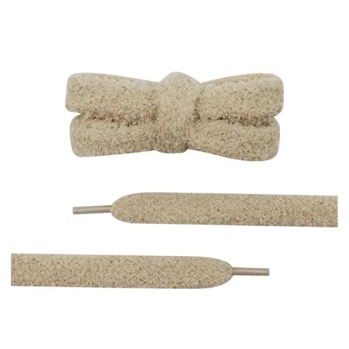 柔らかい15mmの大きなレース。幅広のフラットタオル靴ひも。レディースカジュアルスニーカーに最適。(Beige,140cm)