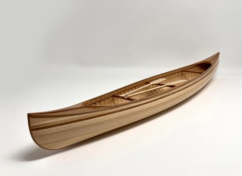 Midwest 949 Big Canadian Canoe 1:8 - Wooden Ship Model Building Kit for Adults 23" Long - DIY Woodcraft Self Assembly