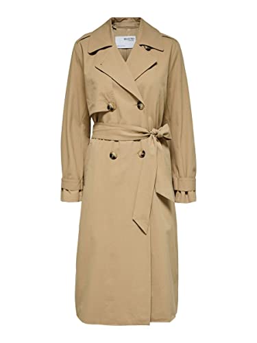SELECTED FEMME Damen SLFSIA Trench Coat B NOOS Trenchcoat, Cornstalk, 40