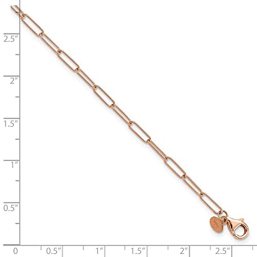 10" 14K Rose Gold Polished Fancy Link Anklet #TOP2