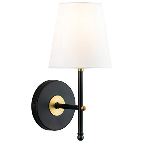 Tamb Wall Sconce With Fabric Shade | Antique Brass Hallway Light Fixture Ll-Sc201-Ab #TOP1