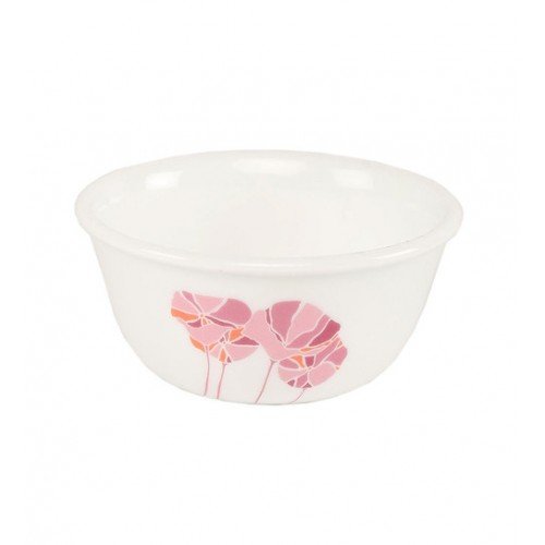 Buy Corelle India Collection Pink Lotus Katori Set Glass Bowl Set White, Pink, Pack Of 6 Online