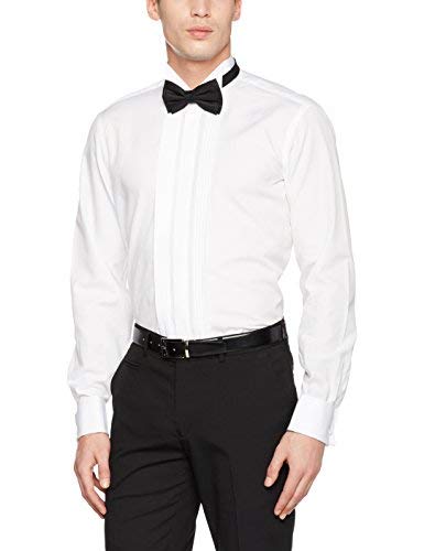 Van Laack Herren Sartre-DTFN Freizeithemd, Weiß (Weiß 000), 45