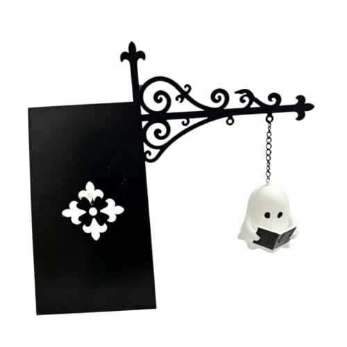 Image of Ghost Bookshelf Lantern Reading Lamps Cute Novel Lover Gift Hanging Lighting