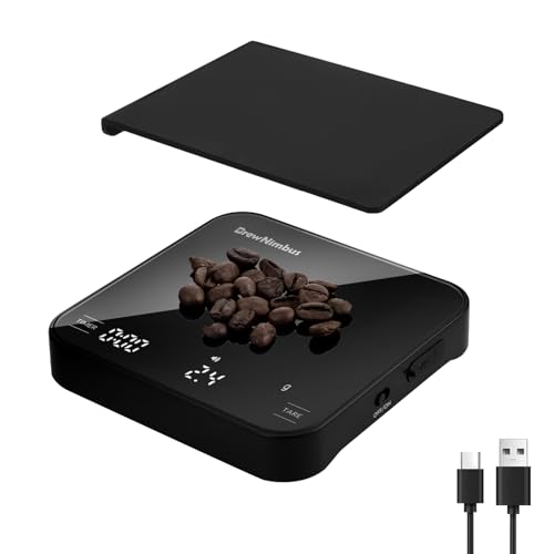 Mini Coffee Scale with Timer, 2kg/0.1g High Precision Scale for E...