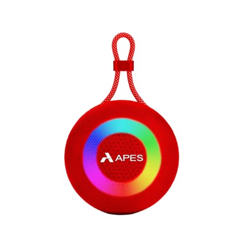 Image of APES Beat Bluetooth Speaker, Wireless Portable Speaker, 5hrs Playtime, Dynamic RGB LED's (Red)