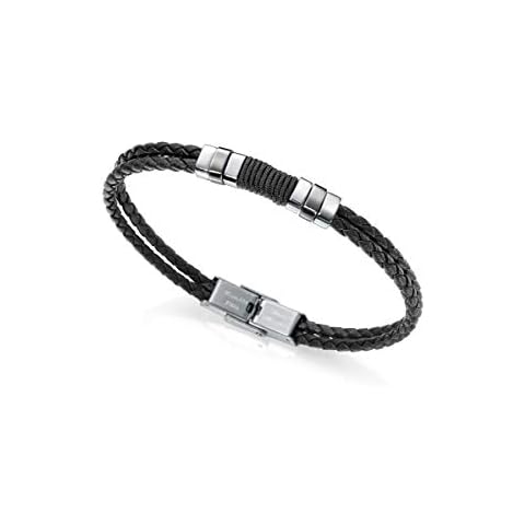 Pulsera de Hombre Viceroy Air de Piel Negra Trenzada y Acero Cover