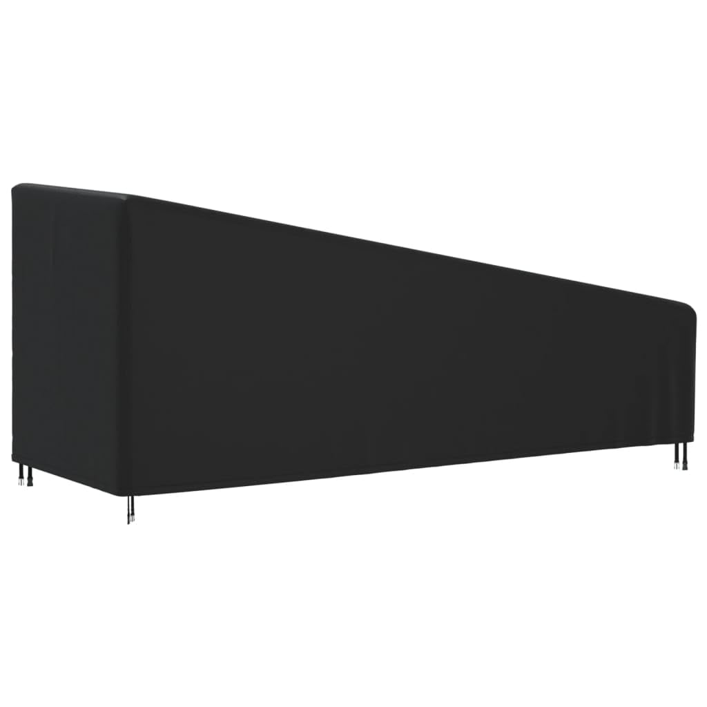 Funda para tumbona negra 195 x 76 x 40/80 cm 420D Oxford