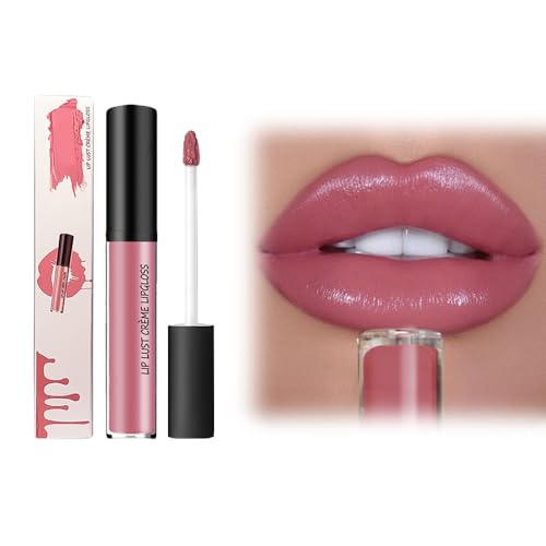 12 Color Cream Lip Gloss, 2024 Upgraded Waterproof Long-Lasting M...