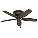 Hunter 42 inch Indoor Ceiling Fan with LED Lights - Bronze Ceiling Fan with Pull Chain, For Bedroom, Living Room, or Kitchen, Low Profile Mount, No Remote, 5 Blades - Builder 51091, New Bronze