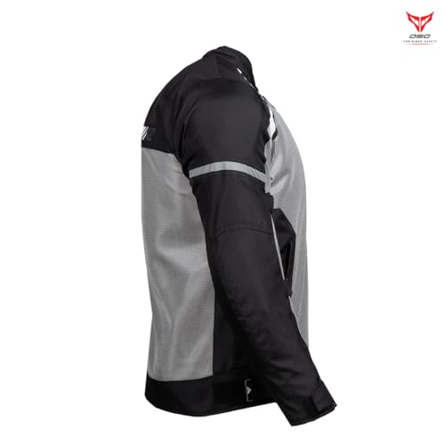 Image of DSG Aire Mesh 2 Riding Jacket- Light Grey Black White (Size-2XL)