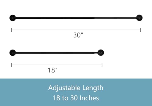 Tyron Tyron Tyron 2 Pack Magnetic Curtain Rod For Metal Doors Adjustable 18-30 Inch, 3/8 Inch Diameter, French Door Magnetic Curtain Rods, Magnetic Cafe Curtain Rod thumb #1